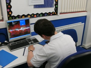 One of our students busy studying